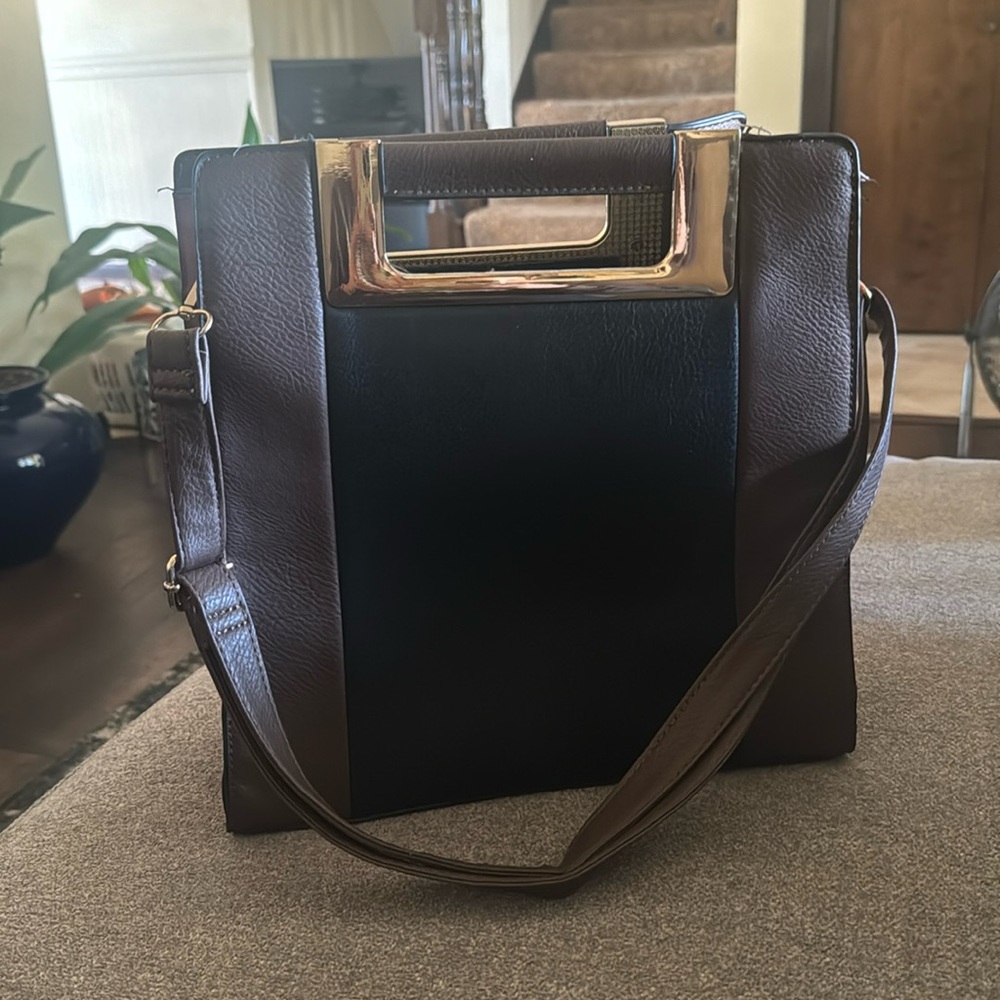 Black and Brown Leather Purse